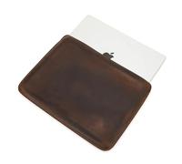 CONTACT'S FAMILY Custodia protettiva in pelle per MacBook Pro da 14", sottile, compatibile con MacBook Pro da 14,3" (versione orizzontale) (caffè)