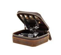 CONTACT'S FAMILY Portagioie in pelle, custodia per anelli, orecchini, collane, bracciali, organizer per gioielli (caffè)