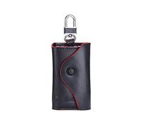 Contacts - Portachiavi da uomo in vera pelle di vacchetta, con scomparto per tessere, Black (Nero) - 10440748