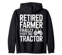 Contadino in Pensione Finalmente Fuori dal Trattore dicendo Felpa con Cappuccio
