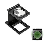 Contafili con ingrandimento, 10X Finitura Lente ingrandimento, Lente Pieghevole Portatile Pieghevole con Scala, per Ispezioni Gioielli, Tessili, Antichi e Oggetti Minúscoli