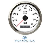 CONTAGIRI 0-8000 RPM BIANCO/LUCIDA INDICATORE NAUTICA BARCA