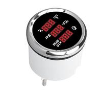 Contagiri con Display a LED da 52 Mm, Indicatore Digitale della Temperatura dell'acqua della Pressione dell'olio 3 in 1 Ad Alta Precisione per Barca, Yacht, Camper, Camion,