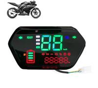 Contagiri Contachilometri Contachilometri 60V, Indicatore Digitale Universale per Moto, Tachimetro con Display LCD per Bici a Motore Elettrico, Motore a Carburatore
