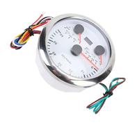 Contagiri elettrico 3 in 1 Manometro olio 6000 giri/min Contagiri 150 PSI Pressione olio 250°F Misuratore temperatura acqua Retroilluminazione a 7 colori 3 3/8 pollici 9-32 V per (Bisel plateado con