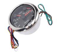 Contagiri elettrico 3 in 1 Manometro olio 6000 giri/min Contagiri 150 PSI Pressione olio 250°F Misuratore temperatura acqua Retroilluminazione a 7 colori 3 3/8 pollici 9-32 V per (Bisel plateado con