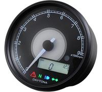 Contagiri elettronico Daytona Velona 80mm 9K nero 87792