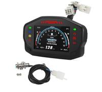 Contagiri Indicatore Strumento universale per moto Tachimetro digitale Schermo TFT Contachilometri per moto Contagiri per 2,4 cilindri 12V