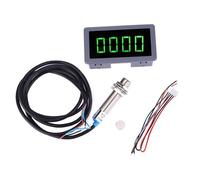 Contagiri Motore Digitale LED Verde 4 Cifre 10-9999 RPM Sensore Hall Magnete Rotondo Display 0,56 Pollici 8-24V Dimensioni 79x26x43mm