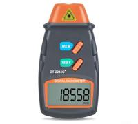 Contagiri ottico digitale senza contatto RPM Meter con 20 gruppi di memoria dati e risposta di 0,8 secondi per il test del motore del motore nero Dt-2234c Plus (pulsante giallo)