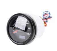 Contagiri per barche 52 mm e 2 pollici, indicatore contagiri marino 6000 giri/min con contaore, contagiri RPM con retroilluminazione a 7 colori, (Copertina nera del