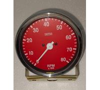 Contagiri Smiths quadrante rosso lunetta cromata 100 mm