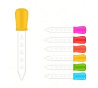 Contagocce in silicone da 5 ml, conta gocce trasparente adatto per medicinali, esperimenti scolastici, stampi per caramelle, caramelle gommose, produzione di gelatina, scienza del petrolio, progetti d