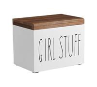 Container For Bathroom | 20.3x15.3x13cm Feminine Stuff Organizer Case | Tidy Organization Sanitary Napkin Holder | For Bathroom Shower Bedroom Living Room Apartment Vanity Countertop Dormitory