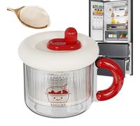 Container Yogurt Colorader - Ciotola filtrante innovativa in mesh, barattolo con copertura di plastica resistente | Filtro di formaggio riutilizzabile con maglia sottile, separatore di formaggio versa