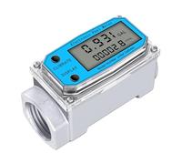 Contalitri, Misuratore di portata d'acqua digitale a turbina Display LCD digitale con contatore NPT e flussometro for gasolio e combustibile con filettatura FNPT (1 pollice),Alta Affidabilità