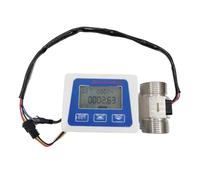 Contalitri, Misuratore di portata digitale Sensore di flusso a turbina da 1" 4-45 l/min + velocità di misurazione della temperatura NTC Litri totali,Alta Affidabilità(Stainless)