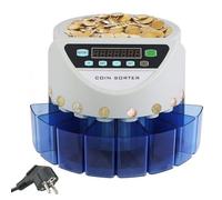 Contamonete Professionale Euro 220V 270 Monete al Minuto Conta Monete Euro Capacità di Moneta Selezionatrice di Monete 500 Macchina Contamonete Euro con 8 Scatole di Raccolta