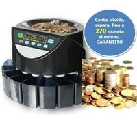 Contamonete Separa Monete Euro Conta Monete 8 Cassetti Professionale Display