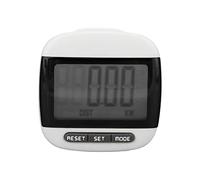 Contapassi per Anziani, Contapassi 3D Semplice con Display LCD Schermo Trasparente, Contapassi Accurato con Clip Contapassi Accurati per Passi(Nero)