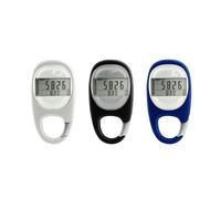 Contapassi per Camminare con precisione e moschettone, contapassi 3D per Anziani (Navy, 7.6X4.5cm)