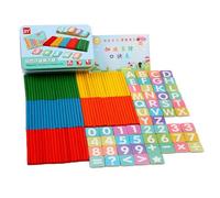 Contare Carte e Bastoni, Contare Giocattoli matematici, Giocattolo educativo di matematica di aste di Legno educative, Giochi di conteggio di numeri manipolatori matematici per la Classe