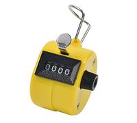 Contatore a mano con numeri in metallo con supporto di base, per persone sportive, statistiche, fila, metallo, fatto a mano, contatore clicker