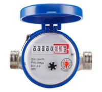 Contatore Acqua Fredda Tipo e Casa Display Digitale | Lettura Combinata a Lancetta e Numerica, Resistente all Acqua, Raccordo in Rame Pieno, Colore Blu