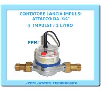 CONTATORE ACQUA LANCIA IMPULSI - ATT 3/4"- 4 IMPULSI / 1 LITRO TRATTAMENTO ACQUA