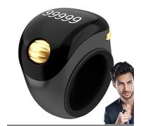 Contatore ad anelli, contatore a 5 cifre con display digitale elettronico, strumento portatile per contare le preghiere, tasbeeh digitale rotante per meditazione, relax, dita attive