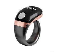 Contatore ad anelli intelligente portatile con schermo luminoso e tre dimensioni di ingranaggi per un comodo utilizzo durante la corsa o le attività di lavoro a maglia, nero (oro)
