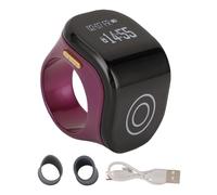 Contatore ad anello intelligente, anello di conteggio digitale regolabile con controllo digitale con display LCD Contatore di clicker ricaricabile per il monitoraggio e dita, usa (Lila)