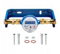 Contatore D’acqua Fredda Dn 20 Con Supporto - Portata 4,0 M³/h - Lunghezza 130 MM - Filettatura 1" Bsp - Omologato Fino Al 2029 - Supporto Incluso per Installazione Facile