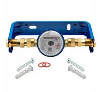 Contatore d’acqua fredda DN15 1/2 pollice con staffa regolabile in acciaio, Q3 2,5 m³/h, lunghezza 110 mm, filettatura 3/4 pollice, conforme MID, marcatura M26 (2026)