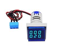 Contatore da pannello da 6 pezzi Mini 22 mm LED Display digitale Timer quadrato rotondo for uso industriale AC220-380 V 0-999999(BLUE s)