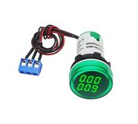 Contatore da pannello da 6 pezzi Mini 22 mm LED Display digitale Timer quadrato rotondo for uso industriale AC220-380 V 0-999999(Green r)
