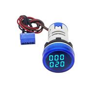 Contatore da pannello da 6 pezzi Mini 22 mm LED Display digitale Timer quadrato rotondo for uso industriale AC220-380 V 0-999999(Blue r)