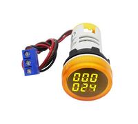 Contatore da pannello da 6 pezzi Mini 22 mm LED Display digitale Timer quadrato rotondo for uso industriale AC220-380 V 0-999999(Yellow r)
