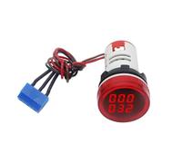 Contatore da pannello da 6 pezzi Mini 22 mm LED Display digitale Timer quadrato rotondo for uso industriale AC220-380 V 0-999999(Red r)