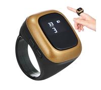 Contatore delle dita - Contatore delle preghiere digitale per pregare | Tracker di preghiera intelligente con sveglia | Anello da sul | Anello contatore d'oro