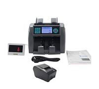 Contatore denaro, 2 cis money counter macchina mix Value Counter falso rilevatore di denaro per 8-12 valute specie, ordinare e conteggiare per il contatore di denaro del Perù Pesos (display e printer)