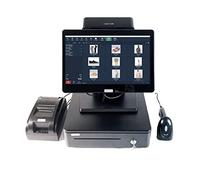 Contatore di banconote, I5 8g 128G 1 Registro di cassa touch screen da 4 pollici con POS gratuito 58 mm Terminale pagamento della stampante termico(I3 8G 128 WIFI VFD)