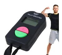 Contatore di conti - Contatore di numerici | 5 al secondo portatile manuale elettronico digitale | Clickers digitali numerici con cordino | Elettronica su e giù | Clicker persone per