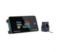 Contatore di corrente digitale AC 50-300V con display LCD - Wattmetro per tensione, corrente, energia e temperatura - Funzione di memoria per casa e ufficio (KWS-AC300-20A)