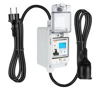 Contatore di corrente digitale portatile 220 V, intelligente mobile con interruttore di tipo A Fi Ls, 16a e spina Schuko, IP67, impermeabile, per camper, veicoli elettrici