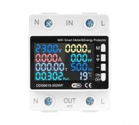 Contatore di corrente intelligente WiFi 63A guida DIN LCD | Controllo app, dati in tempo reale, accesso remoto, compatibile con tuya, per risparmiare energia