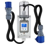 Contatore di corrente mobile 16A CEE con Display Digitale, Contatore Elettrico Digitale Mobile con spina CEE e accoppiamento, per Camping, Caravans, Veicoli Elettrici, Cantieri, Contatore Mobile