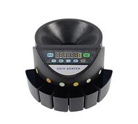 Contatore di denaro, Bill Counter Machine blu moneta moneta Valore moneta Streccione euro Coun for le monete del mercato europeo Contare la macchina con 8 tubo di denaro(Japanese)