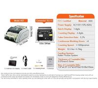 Contatore di denaro da 1000 pezzi/min, registratore cassa aziendale, rilevatore banconote false, funzione for banca e negozio