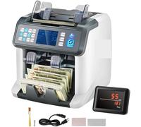 Contatore di denaro da 1200 pezzi/min, registratore cassa aziendale, rilevatore banconote false, 2 funzioni, negozio bancario